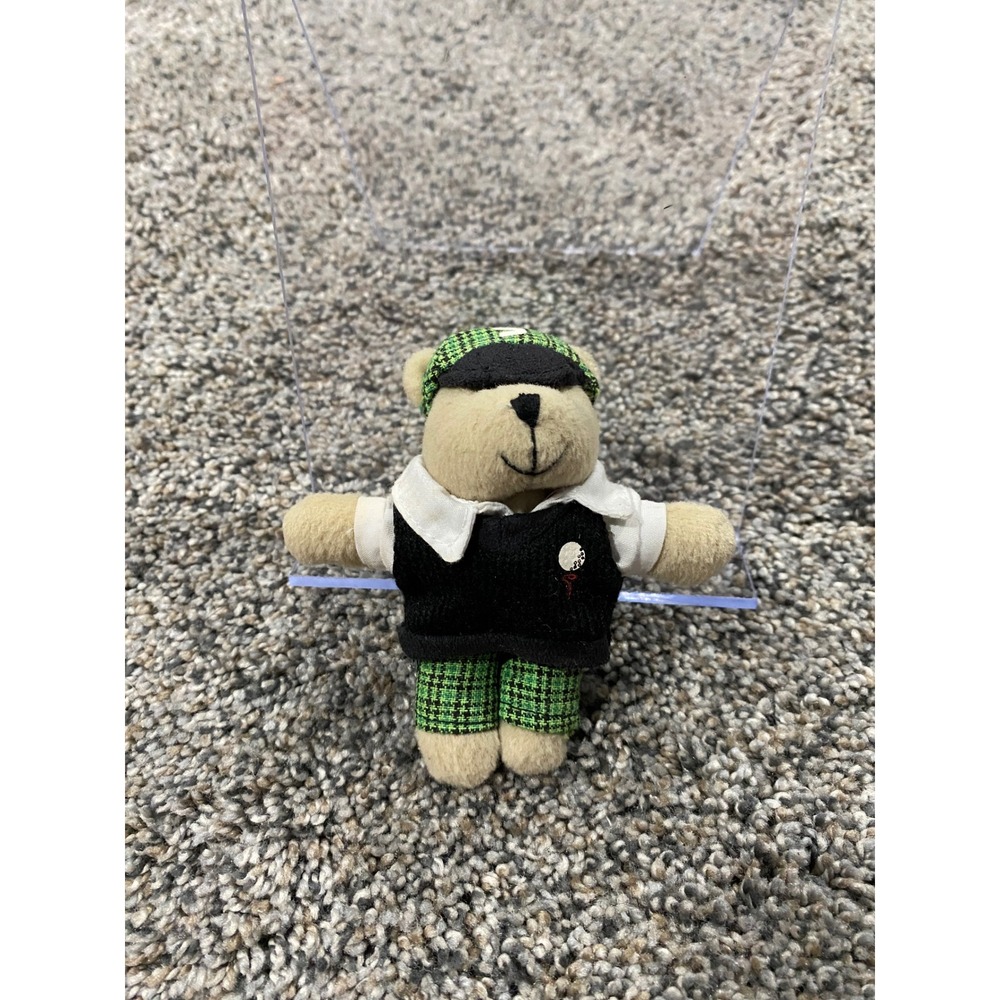 Starbucks Bearista Bear 49th Edition Golf‎ Plush Green Plaid Outfit